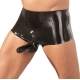 Latexové boxerky s kapsou na penis