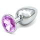 Anální kovový kolík s krystalem - světle fialový