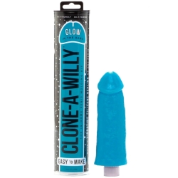 Clone-A-Willy Glow-in-the-Dark Blue (vibrátor) - sada pro odlitek penisu