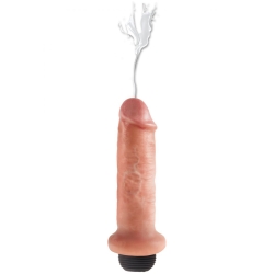 Stříkající realistické dildo King Cock 6"