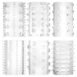 Transparentní návleky na penis Power - TOYJOY (6 ks)