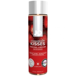 Ochucený lubrikační gel H2O STRAWBERRY KISSES (jahoda) - System JO (120 ml)