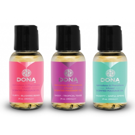 Dárková sada masážních olejů DONA Let Me Touch You - 3x 30 ml