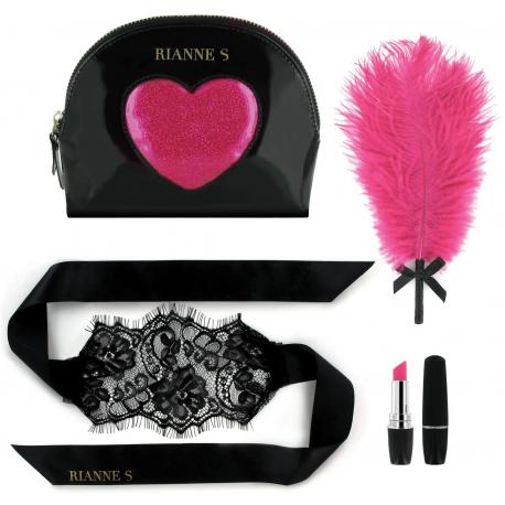 Sada erotických pomůcek Kit d'Amour Black (včetně cestovní taštičky) - Rianne S