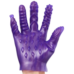 Masturbační rukavice se stimulačními výstupky - 1 ks