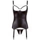 Top s podvazky a pouty na ruce + tanga s otevřeným rozkrokem - BONDAGE Cottelli Collection
