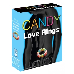 Kroužky na penis z bonbónů Candy Love Rings - 3 ks