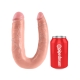 Dvojité realistické dildo Pipedream King Cock Large Double Trouble - 22 cm