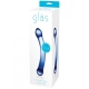 Oboustranné skleněné dildo G-spot Blue - Gläs