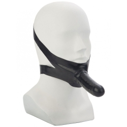 Připínací latexové dildo na bradu Accomodator - California Exotic Novelties