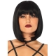 Krátká černá paruka s ofinou Short Natural Bob - Leg Avenue