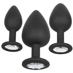 Sada silikonových análních kolíků se šperkem Silicone Gem Anal Kit - California Exotic Novelties (3 ks)