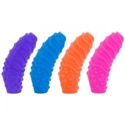 Stimulační návleky na prsty Silicone Finger Swirls - 4 ks