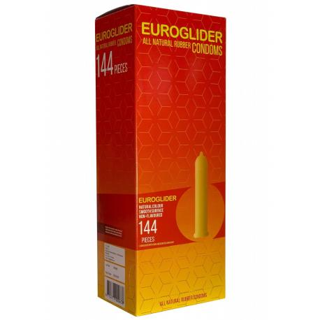 Zesílené kondomy Euroglider - 144 ks