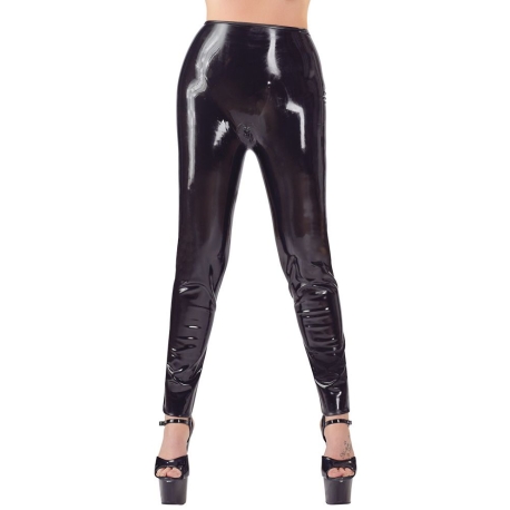 Dámské latexové legíny se dvěma vnitřními kapsami - LateX
