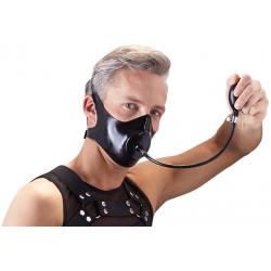 Latexová maska/roubík s nafukovacím dildem - LateX