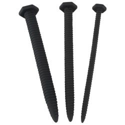 Silikonové vroubkované dilatátory Screw Dilator Set - sada 3 ks