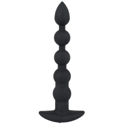 Silikonové vibrační anální kuličky Black Velvets, nabíjecí