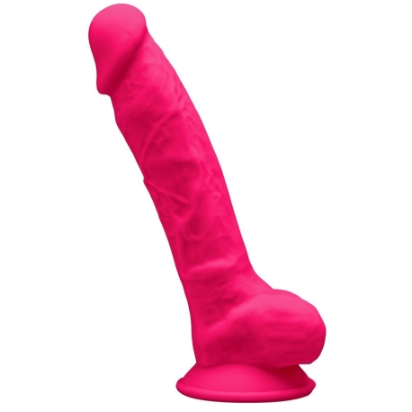 Růžové realistické dildo SILEXD Model 1 - z paměťového silikonu