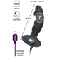 Realistický vibrační anální kolík Black Velvets - nabíjecí