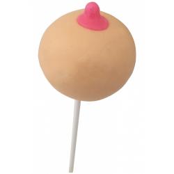 Jahodové lízátko Boobie Pops - tvar ňadra