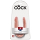 Dvojité realistické dildo Pipedream King Cock Small Double Trouble - 15cm