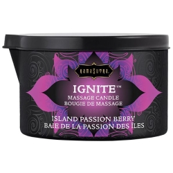 Masážní olejová svíčka Ignite Island Passion Berry - KamaSutra