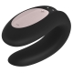 Vibrátor pro páry ovládaný mobilem Double Joy, černý – Satisfyer