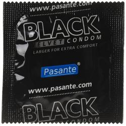 Kondom Pasante Black velvet, černý