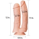 Velké dvojité realistické dildo s přísavkou King-Sized Mega – Lovetoy