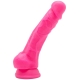 Růžové realistické dildo s varlaty a přísavkou Happy Dicks 7.5" - ToyJoy