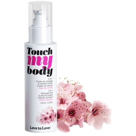 Masážní a lubrikační gel na silikonové bázi Touch my Body - Cherry Blossom