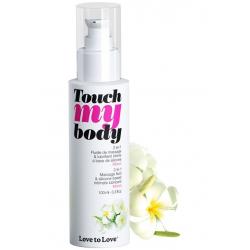 Masážní a lubrikační gel na silikonové bázi Touch my Body - Monoi