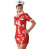 Lakovaný kostým Zdravotní sestra (červené šaty a bílý čepeček) - Black Level