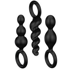 Sada análních kolíků Booty Call Black - Satisfyer (3 ks)