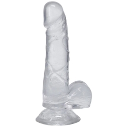 Transparentní realistické dildo s přísavkou Dick in a Bag 6" – Doc Johnson