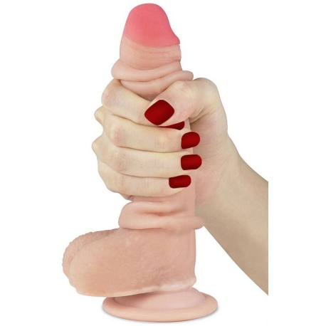 Realistické dildo s pohyblivou kůží a přísavkou Sliding Skin 7" - Lovetoy