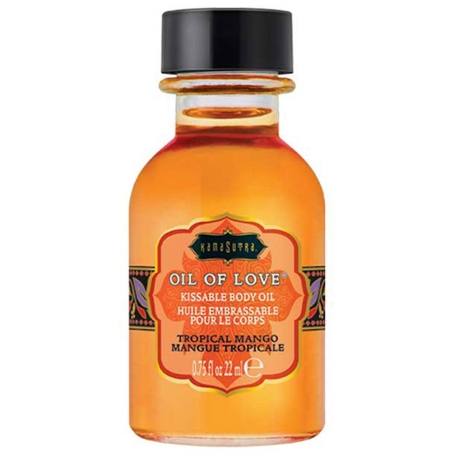 Slíbatelný tělový olej OIL OF LOVE Tropical Mango - Kama Sutra, 22 ml