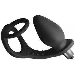 Vibrační anální kolík s kroužkem na penis a varlata RO-Zen - Rocks-Off