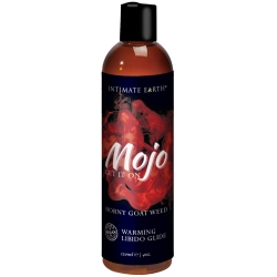 Hřejivý a afrodiziakální lubrikační gel na vodní bázi Mojo Horny Goat Weed - Intimate Earth (120 ml)