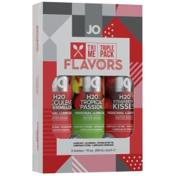 Sada ochucených lubrikačních gelů TRI ME FLAVORS - System JO (3 x 30 ml)