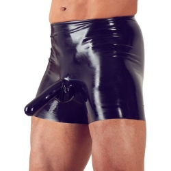 Latexové boxerky s návlekem na penis a anální kapsou - LATE X
