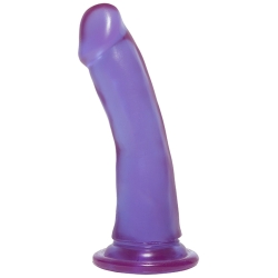 Dildo s přísavkou Crystal Jellies Slim 6,5" - Doc Johnson