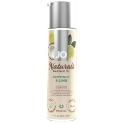Masážní olej s esenciálními oleji Naturals Coconut & Lime - System JO (120 ml)