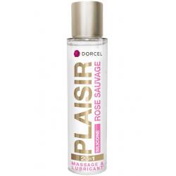 Lubrikační a masážní gel na bázi silikonu Plaisir Rose Sauvage - Dorcel