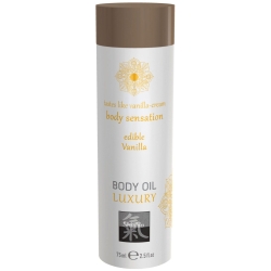 Jedlý masážní olej Shiatsu Body Oil Luxury Vanilla - HOT (75 ml)