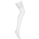Bílé punčochy s krajkovým lemem - Obsessive