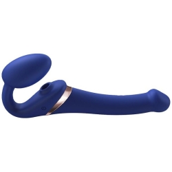 Tvarovatelný samodržící vibrační připínací penis s jazýčkem - Strap-On-Me (velikost S)