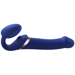 Tvarovatelný samodržící vibrační připínací penis s jazýčkem - Strap-On-Me (velikost L)