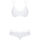 Set bílého krajkového prádla - Obsessive (2 ks)